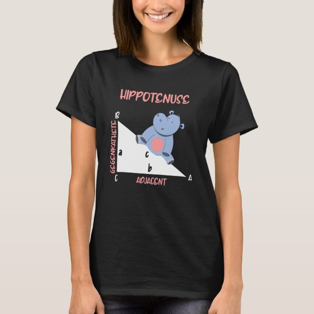 Camiseta Mathematician Hippotenuse Hippo Triangle (Frente)