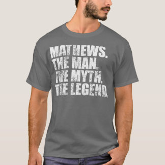 Camiseta MathewsMathews Nome da família Mathews sobrenome M