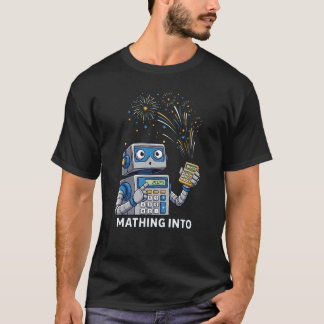 Camiseta Mathing Into 2025 Robot Math Teacher New Year T-Sh