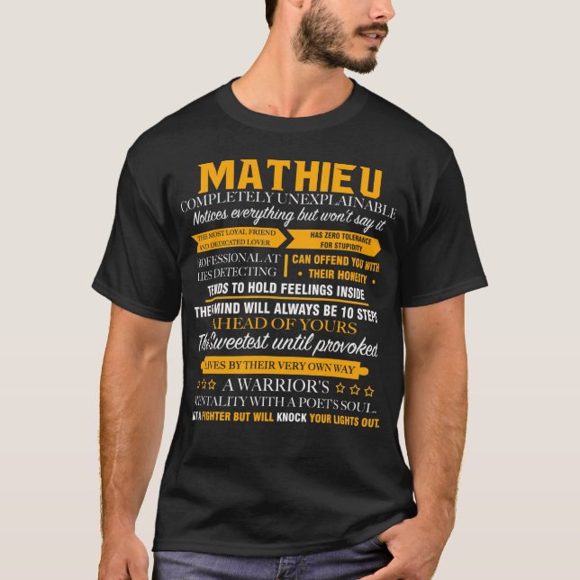 Camiseta MATIEU completamente inexplicável (Frente)