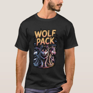 Camiseta Matilha de Lobo Ousada Uivando Pata