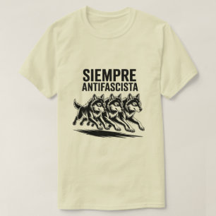 Camiseta Matilha de Lobos Sempre Antifascista design anti-f