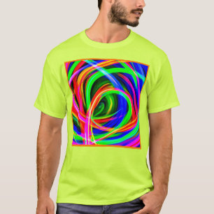 Camiseta Matizes Dinâmicas de Neon Abstrato