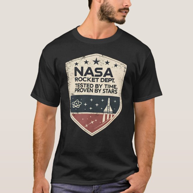 Camiseta Mato de foguete da NASA testado por tempo comprova (Frente)