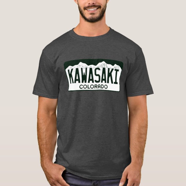 Camiseta Matrícula de Colorado: Kawasaki (Frente)