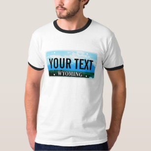 Camiseta Matrícula de Wyoming