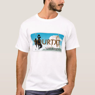 Camiseta Matrícula de Wyoming