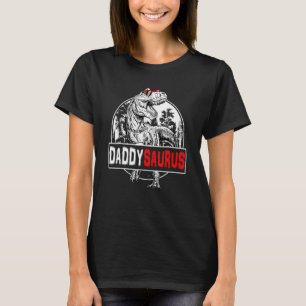 Camiseta Matriz da Família Daddysaurus Rex Dinosaur Daddysa