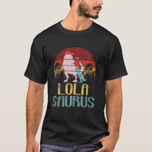 Camiseta Matriz da Família Lolasaurus T Rex Dinosaur Lola S