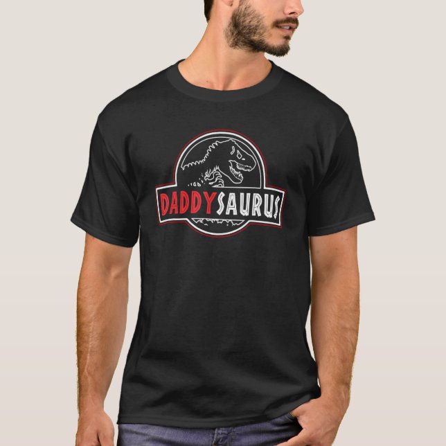 Camiseta Matriz da Família Surus do Pai Daddysaurus Rex Din (Frente)