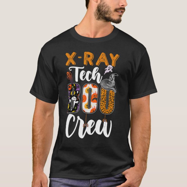 Camiseta Matriz de Halloween do Técnico Boo Crew X-Ray da X (Frente)
