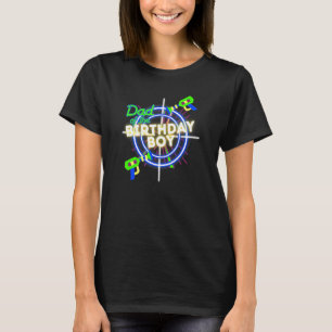 Camiseta Matriz de Pai da Festa Lasertag Birthday Boy