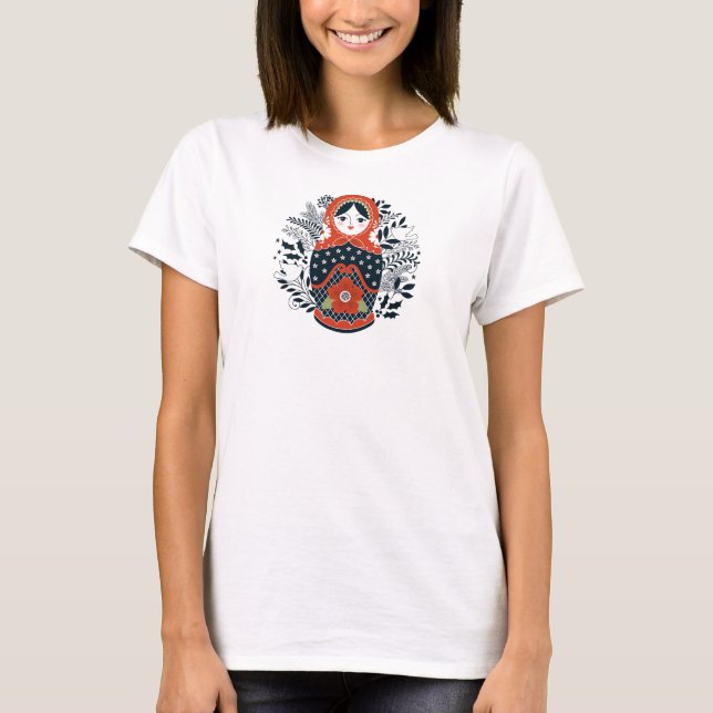 Camiseta Matryoshka Nesting Doll Cute (Frente)