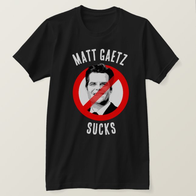 Camiseta Matt Gaetz Sucks (Frente do Design)