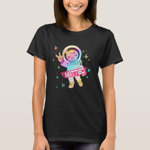 Camiseta MATTEO - Nome de Menino Bonito com Astronauta Giro