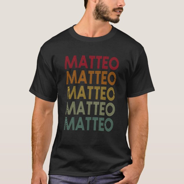 Camiseta Matteo Retro Name Humor Apelido (Frente)