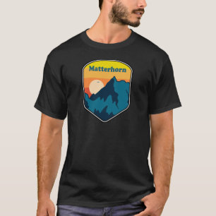 Camiseta Matterhorn Suiça Itália Sunrise