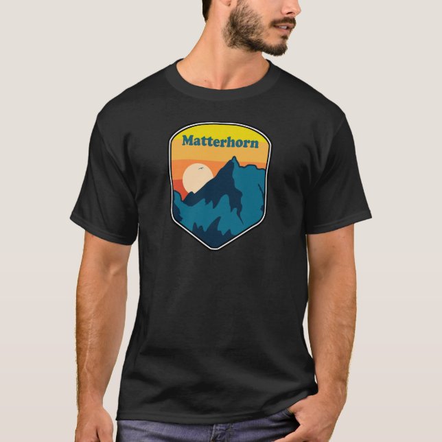 Camiseta Matterhorn Suiça Itália Sunrise (Frente)