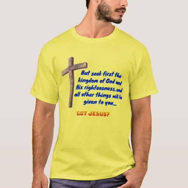 Camiseta Matthew 6:33 Cross (Frente)