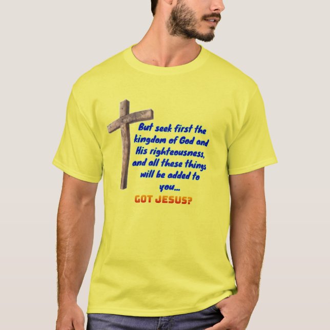 Camiseta Matthew 6:33 Cross (Frente)