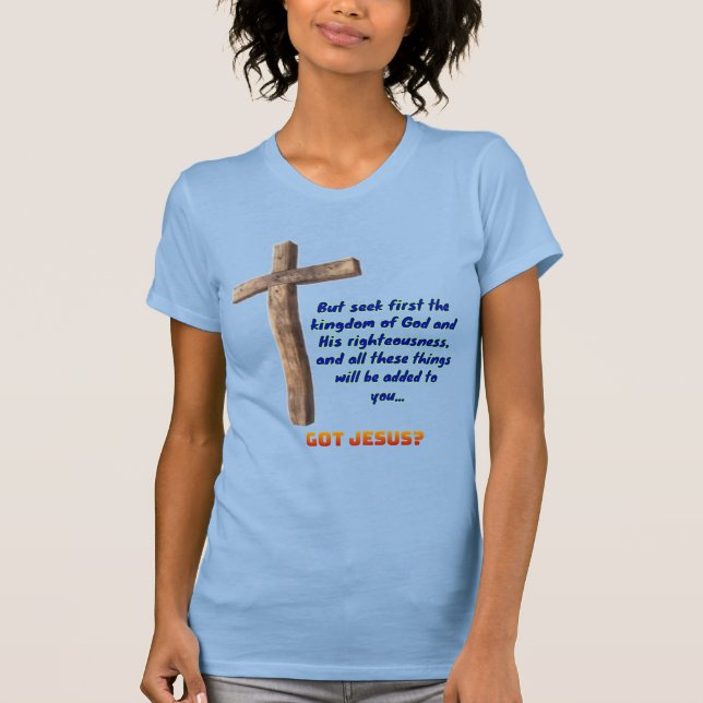 Camiseta Matthew 6:33 Cross (Frente)