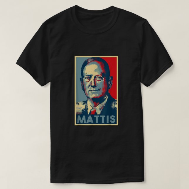 Camiseta Mattis Para Presidente 2020 General Mad Dog Mattis (Frente do Design)