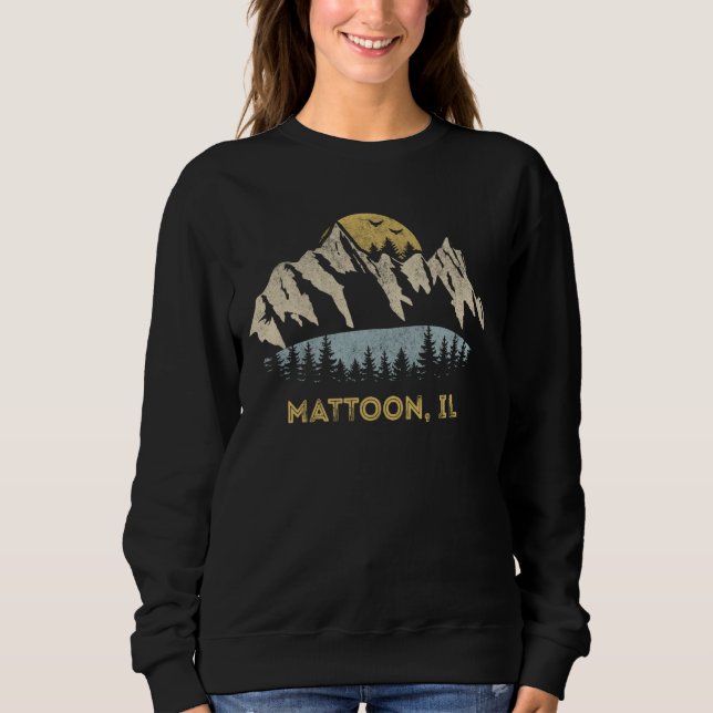 Camiseta Mattoon Illinois Mountain Sunset Sunrise IL (Frente)