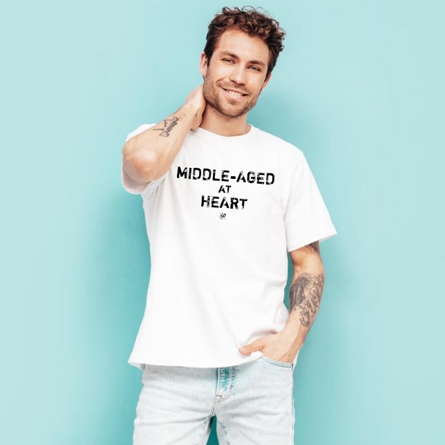 Camiseta Mature boy autossuficiente: "Idade Média no coraçã (Criador carregado)