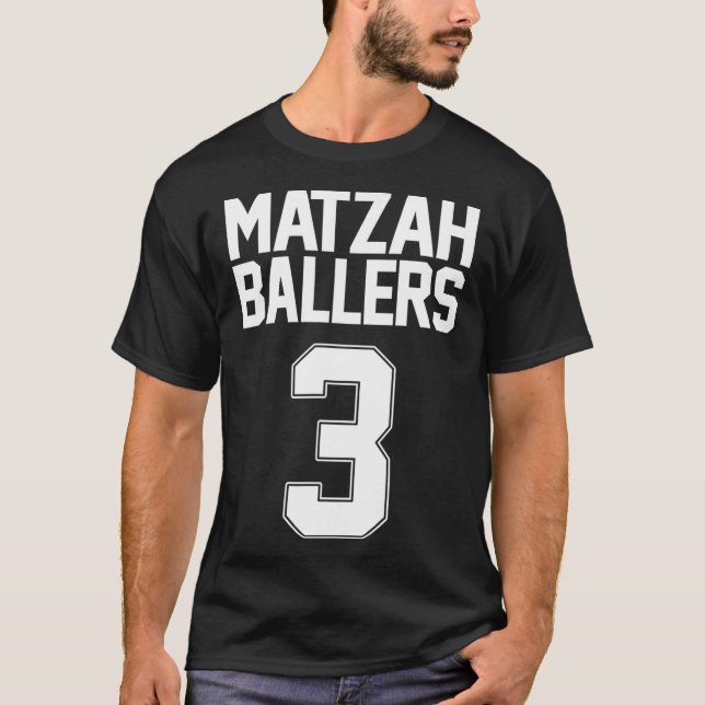 Camiseta Matzah Ller 3 Engraçado Esboço Judaico Equipe Matz (Frente)