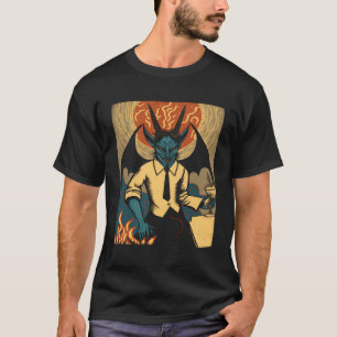 Camiseta Mau Baphomet Goat Devil Demon God With Wings Mura