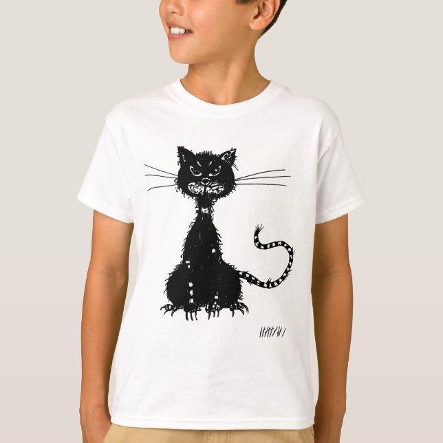 Camiseta Mau Cat Grunge Kids (Frente)