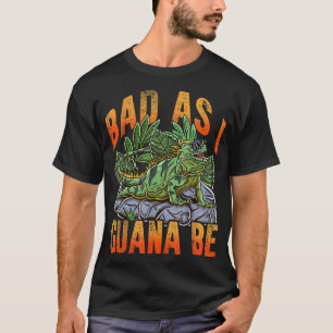 Camiseta Mau Como Eu Guana Sou Vacante Praia Iguana Lizard