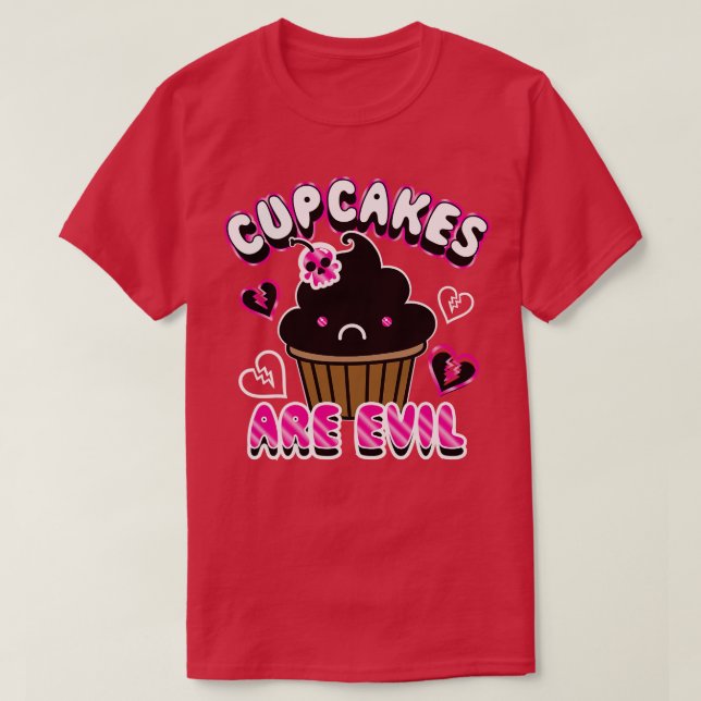 Camiseta mau cupcakes (Frente do Design)