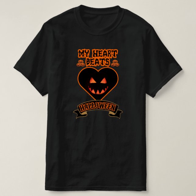 Camiseta Mau de Abóbora Preto - Cabeça de Abóbora (Frente do Design)
