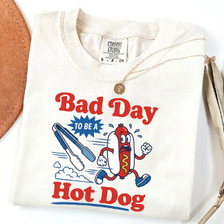 Camiseta Mau Dia Para Ser um Cachorro Quente 4 de Julho Div