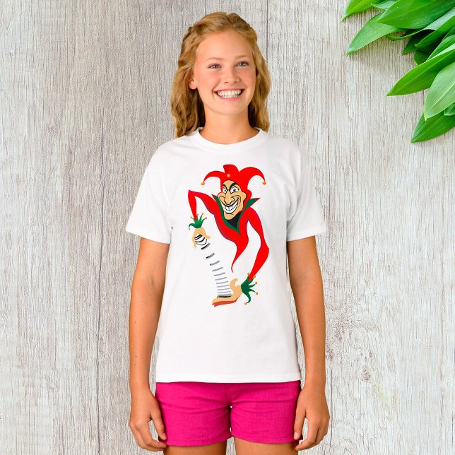 Camiseta Mau Grinning Jester Joker com Jack-in-the-Box (Criador carregado)