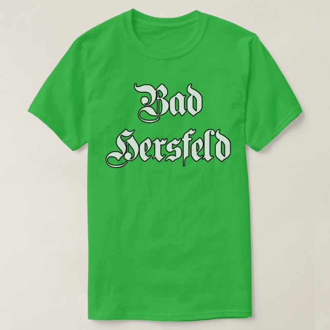 Camiseta Mau Hersfeld escrito com fonte gótica (Frente do Design)