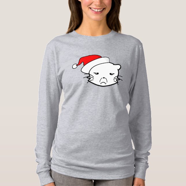 Camiseta Mau humor Cat Christmas Edition (Frente)