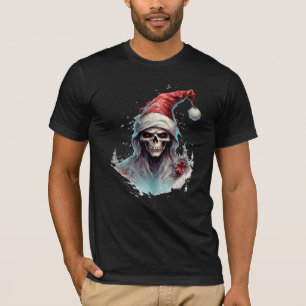 Camiseta Mau Natal Papai Noel: Papais noeis Skeleton T-Shir