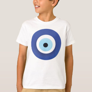 Camiseta Mau Olho Artístico Azul Grego