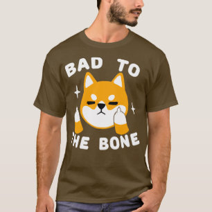 Camiseta Mau para o osso Shiba Inu Cachorro Engraçado