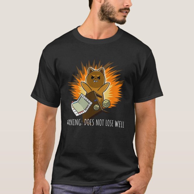 Camiseta Mau Perdedor Nos Jogos De Conselho (Frente)