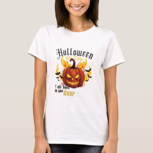 Camiseta Mau Pumpkin Halloween   Design de Fantasia Escura