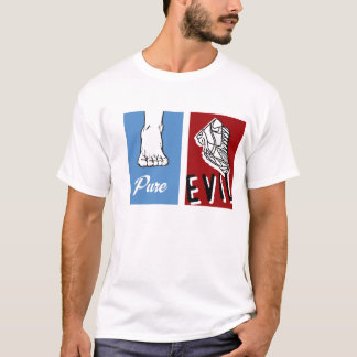 Camiseta Mau puro com os pés descalços