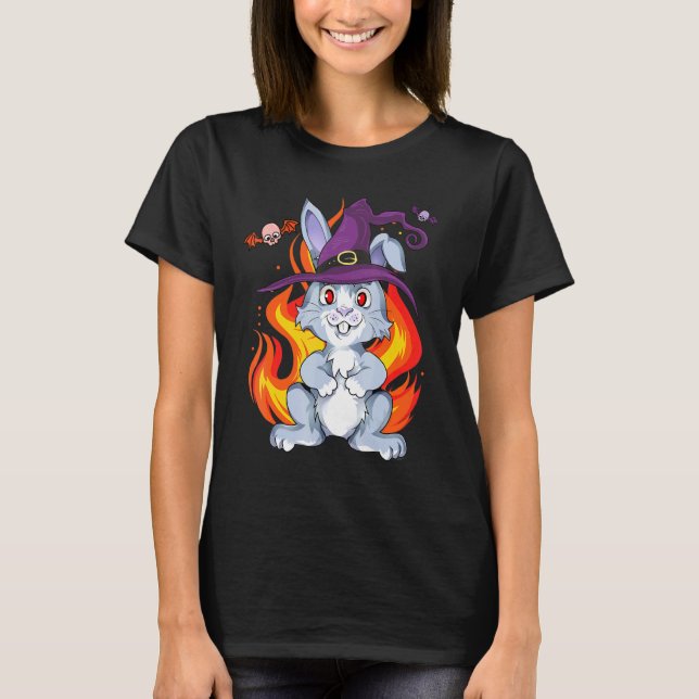 Camiseta Mau Rabbit Bruxa Assustadora Bunny Halloween (Frente)