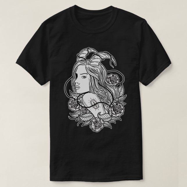 Camiseta Mau Satanás Horns Gótico Gothic Witchcraft Wi (Frente do Design)