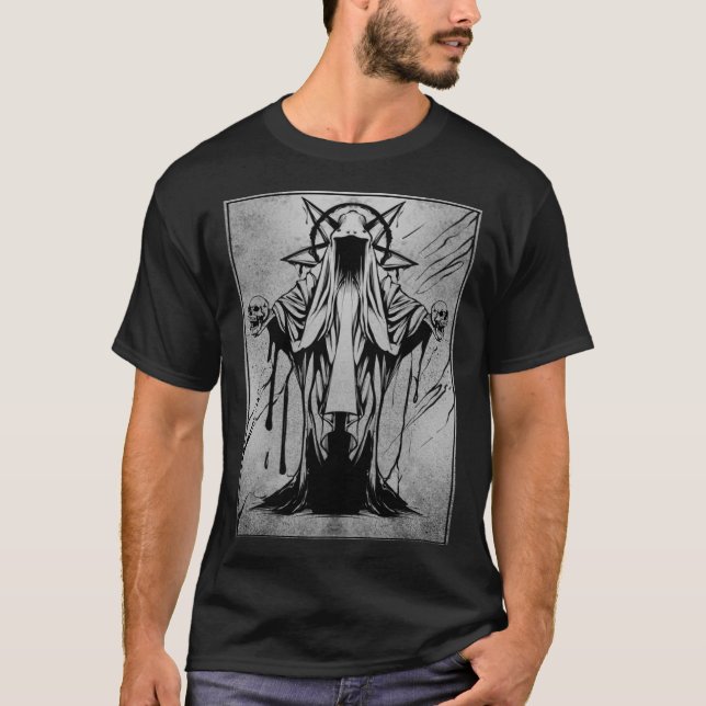 Camiseta Mau Satânico Gótico Escuro 666 (Frente)