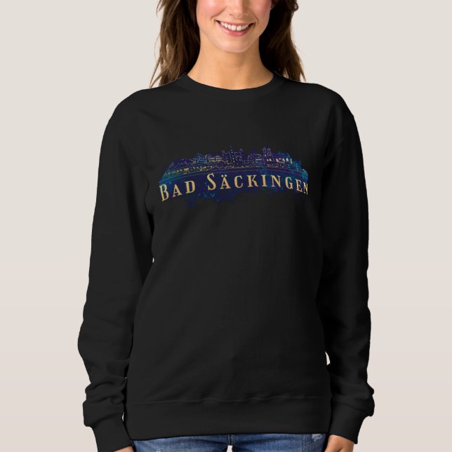 Camiseta Mau silhueta da cidade de Bad Säckingen Alemanha (Frente)