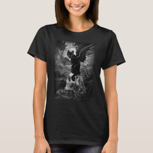 Camiseta Mau Sphynx Cat Bat Skull Wicca Gothic Gótico Witch
