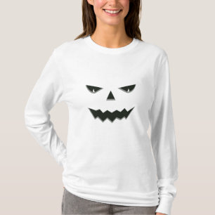 Camiseta Mau Spooky Pumpkin Face Jack O'Lantern Halloween